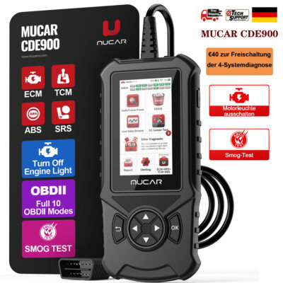 MUCAR CDE900 Profi OBD2 Diagnosegerät Werkzeug ABS SRS TCM ECM Scanner 4 Zoll