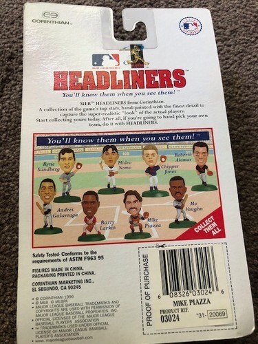 Mike Piazza, Headliners Figur 1996 - Sealed - LA Dodgers - Neu in Box - Bild 3 von 12