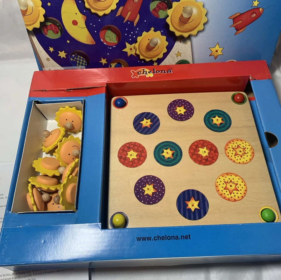 Children’s Memory Game Chelona Memo Fantasy Universe Edition Wood Rare! - Image 3 of 4