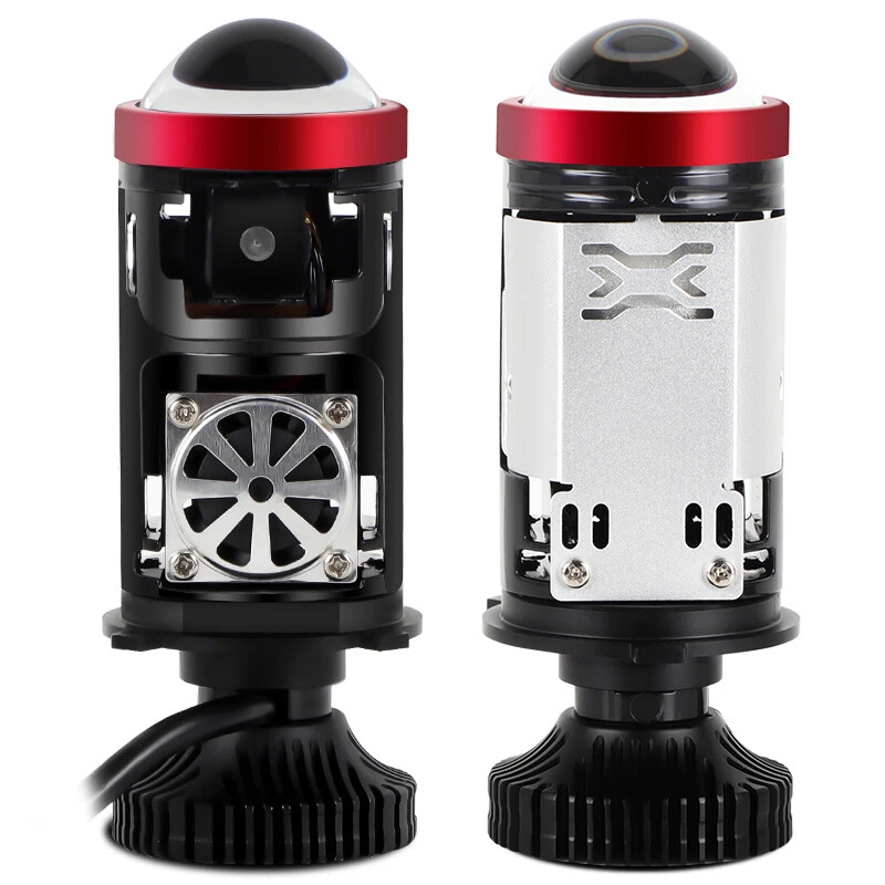 2X LHD H4 Bi-LED Proyector Lente Alto/Bajo Faro Mini Bombillas 100W 50000Lm Retrofit Foto 2 de 4