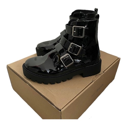 Botines gruesos charol negro Next para niñas Reino Unido 4, 5, 7 - Imagen 12 de 12