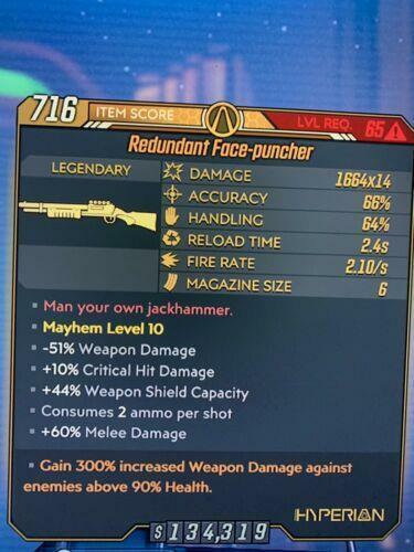 Lvl 72 M10 G Rolle gesalbte Gesichtsstanzer XBOX/PC/Dampf KAUFEN2, ERHALTEN 1 Borderlands 3 - Bild 1 von 4