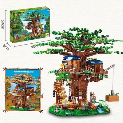 MOC 1013Pcs All Seasons Treehouse City Building Blocks Tree House Creator Set