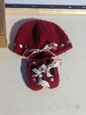 Crochet Baby Infant Shoes And Hat