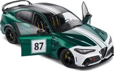 1/18 Alfa Romeo Giulia GTAm MOTORHELIX Green Livery Two-Tone Diecast Model Car