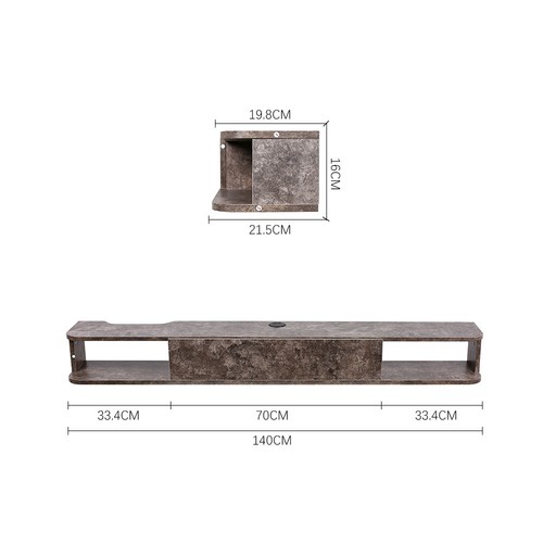 Floating TV Unit Cabinet Wall Mounted TV Stand Wall Shelving Entertainment Unit - Picture 41 of 51