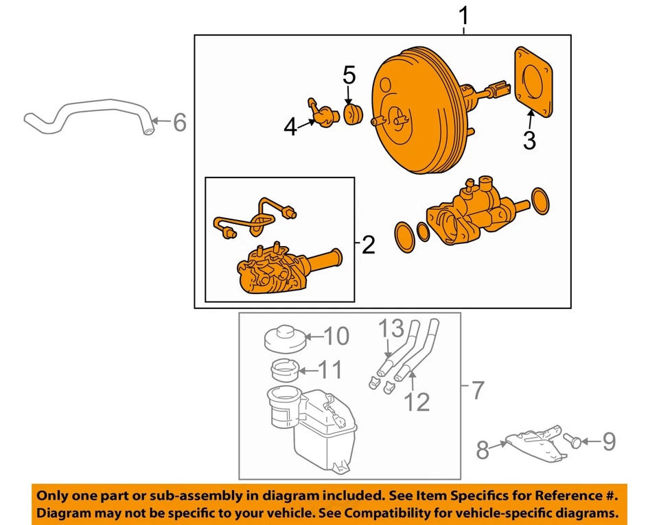 Cilindro maestro de freno usado se adapta a: Toyota Sienna 2007 con refuerzo con control de deslizamiento Gra Foto 3 de 4