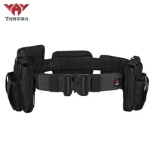 YAKEDA Black Outdoor Multifunctional 5-Piece Nylon Detachable Adjustable Belt