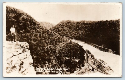  Postcard WV Ansted Lover's Leap Height 500 RPPC Real Photo c1940s S20