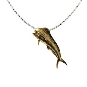 Authentic Mahi Mahi, Dorado Fish Necklace & Pendant, Fishing, Deep Sea,, S005PEN