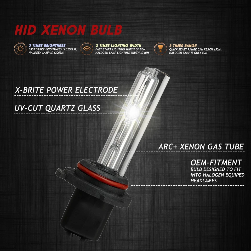 Autovizion 55W Xenon Light Slim HID Kit for Dodge Challenger Charger Dakota Dart - Image 2 of 4