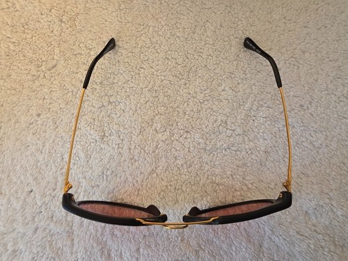 VINTAGE SERENGETI SUNGLASSES W/CASE CORNING OPTICS BLK/GOLD - HONG KONG - Picture 6 of 23