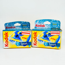 2x NEW Kodak Sport Waterproof Camera 27 EXP 15m 50ft Underwater Camera 2008