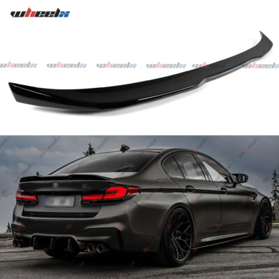 FOR 2017-2023 BMW G30 G38 530i 540i F90 M5 COMP STYLE GLOSS BLACK TRUNK SPOILER