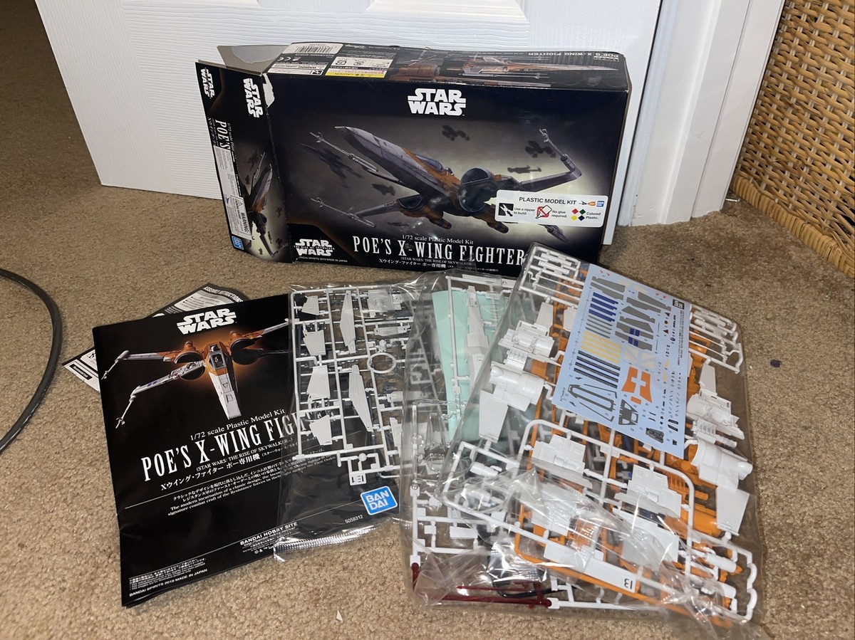 Bandai Star Wars 1:72 Poe's X-Wing Fighter Plastic Model Kit Bandai Star Wars 1:72 Poe's X-Wing Fighter Plastic Model Kit