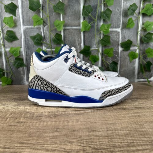 Taglia 8 - Nike Air Jordan 3 Retro True Blue 2011 136064-104 OG III bianco/grigio/blu - Foto 3 di 12