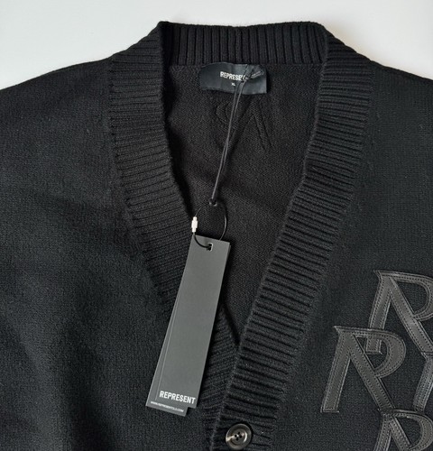 Represent Applique Knit Cardigan XL in Black - Picture 3 of 3