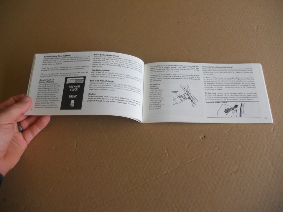 NOS Mopar 1981 Dodge Mirada Operating Instructions Owners Manual - Изображение 3 из 4