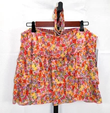 Wild Fable pink floral top NWT size XXL multiple ways to wear 100% polyester
