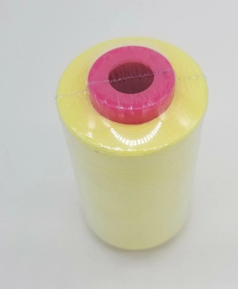 1 Big Spool Light / Pastel Yellow Sewing Thread 6000 YARDS Cone T27 S2 Quality - Image 2 of 4