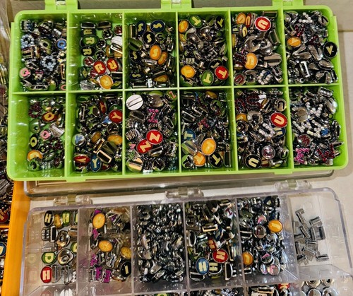 400 Plus Slide Charms Bracelets Rhinestones Alphabet Letters DYI Crafts *READ* - Picture 7 of 10