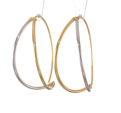 14K w/Rhodium Large Dangle Threader Earrings TF1728 - Video 1 of 1