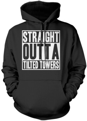 Straight Outta Tilted Towers Kinder Unisex Hoodie Battle Royale Computerspiel Spiel