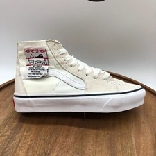 Vans DIY SK8-Hi Skate-High Tapered Cut That Sh t White Suede Women Size 6 NEW