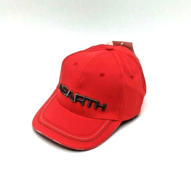 Kappe ABARTH Rallye 3D Mütze Rot Logo Bestickt Grau Hut Baseball