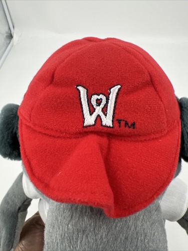 Woofster Woosox Maskottchen Plüsch - grauer Hund - Worcester Red Sox Maskottchen - neu mit Etikett - Bild 7 von 8
