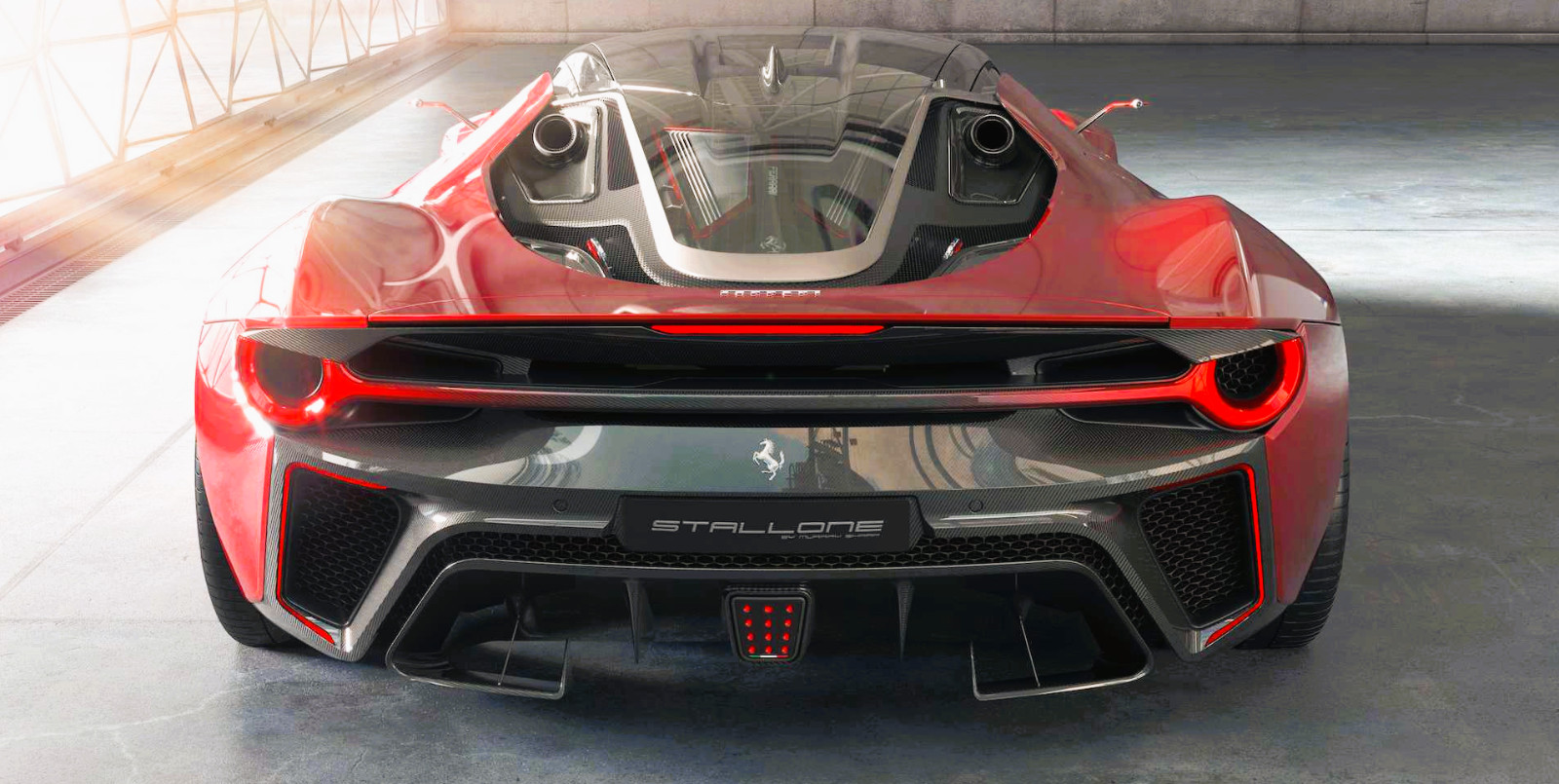 FERRARI Race Car Racing Hypercar Concept Red Custom Built LARGE 1:12SCALE MODEL