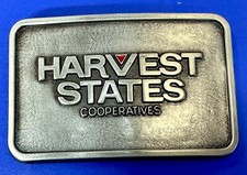 Harvest States Cooperatives Agri Business Silver Tone Commemorative Belt Buckle