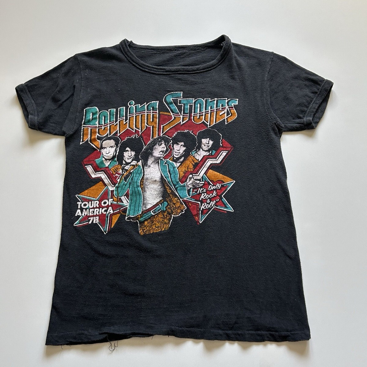 希少USA製Rolling Stones Tour of America '78 Vintage 1978 Rolling Stones Tour Of America Graphic Band T Shirt