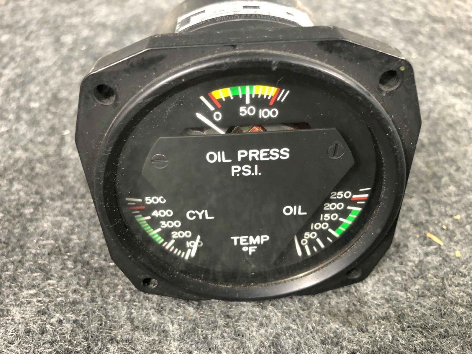 3 In 1 Gauge Oil Pressure Oil Temp Cylinder Temp 1810025 Piper 548