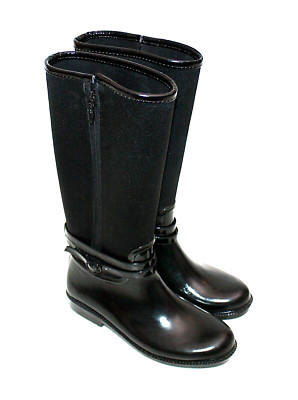 ZARA GIRLS TRF REITSTIEFEL GUMMISTIEFEL SHOES CHAUSSURES SCHWARZ