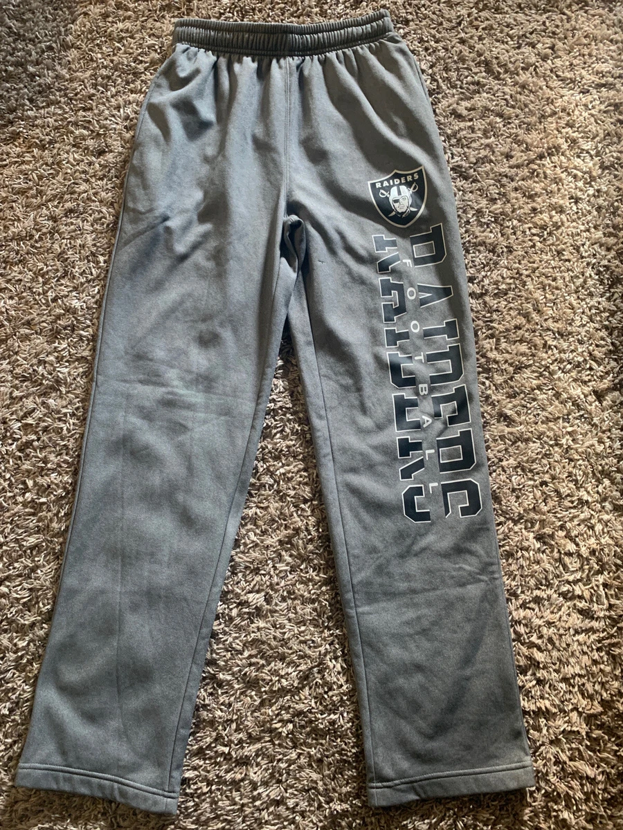 NFL Team Apparel Las Vegas Raiders Grey Sweatpants Adult Mens Small