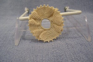 Antique Hand Crocheted Coffee/Tea Spout Protector,  1  3/4" diameter