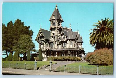 Eureka California CA Postcard The Carson Mansion Exterior Scene 1960's Vintage