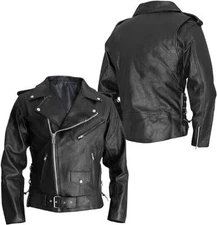 Men’s Black Biker Jacket – Cow Leather Motorcycle Jacket Stylish Biker Style