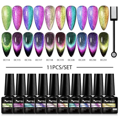 7/14Pcs CatMagnetic Gel Nail Set With Magnetic Stick Kit For Nail UV Gel Varnish - Picture 32 of 32