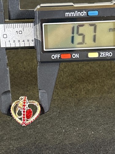 Authentic Swarovski Bracelet Charm Dangling Heart Lobster Claw Clasp Silver Tone - Picture 7 of 7