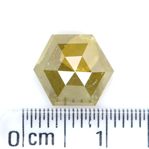 Diamante natural suelto con forma hexagonal de 2,96 quilates 9,90 mm color amarillo diamante LQ2426 - Imagen 7 de 8