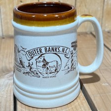 Vintage Outer Banks N.C. Nags Head Ceramic Beer Stein Mug  - 5" Tall