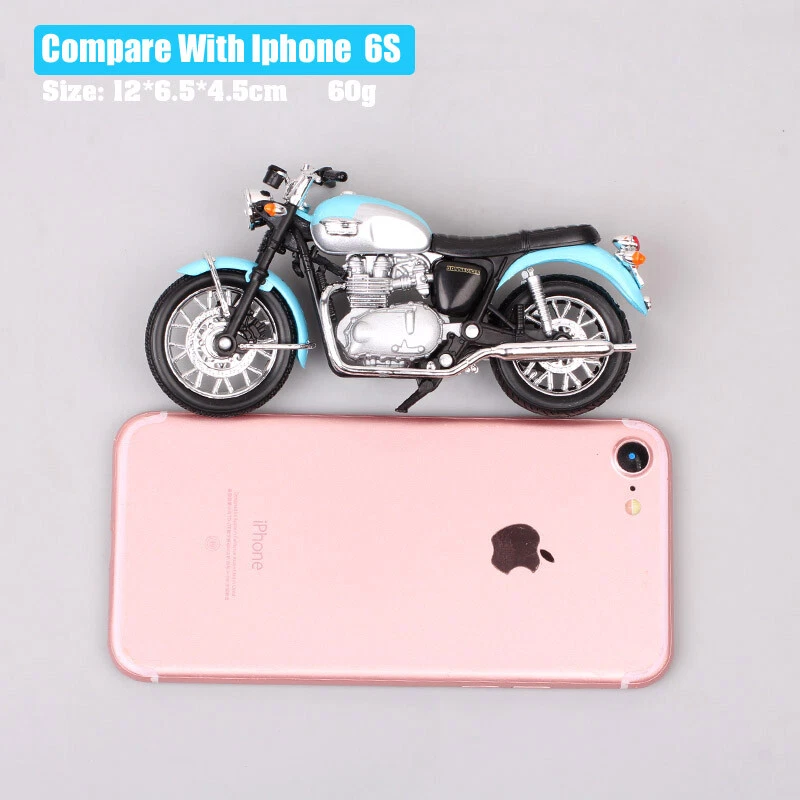 Retro bike Welly 1/18 Triumph Bonneville 2002 scale motorcycle model Diecast Toy - Image 3 of 4