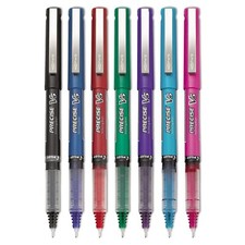 Pilot Precise Pilot Precise V5 Rollerball Pen in Assorted Colors - 0.5mm -7 Pack