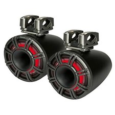 KICKER Marine Horn LED Speakers Tower Set 11 inch  Boat / Wakeboarding - Black