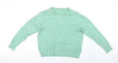 Vera Moda Damen Pullover grün Rundhals Polyestermischung Größe L