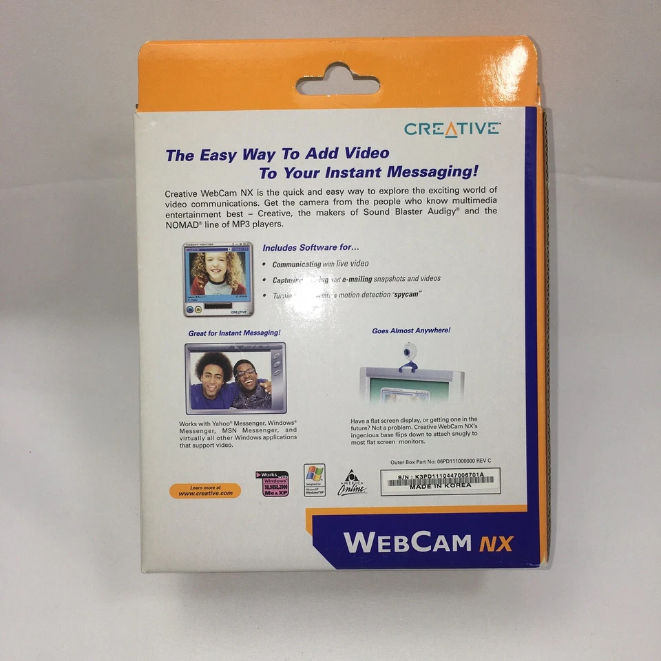 Cámara web Creative Labs WebCam NX modelo PD1110 ideal para mensajería instantánea Foto 3 de 4