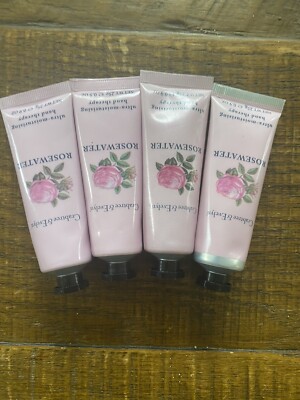 Crabtree & Evelyn ROSEWATER Ultra Moisturising Hand Therapy .9 oz X 4