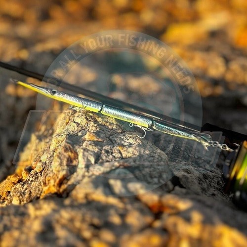 JACK FIN STYLO JOINT 255 Leurre dur coulant filature personnalisé Italie 255mm 33g NEUF - Photo 14/26